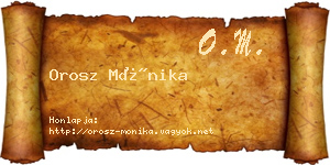 Orosz Mónika névjegykártya