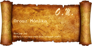 Orosz Mónika névjegykártya